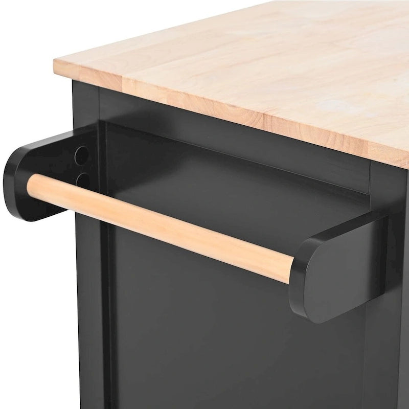 Kitchen Cart with Wheels and 8 Drawers