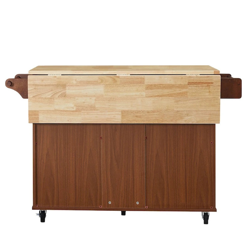 Mobile Kitchen Island Cart With 2 Drawers