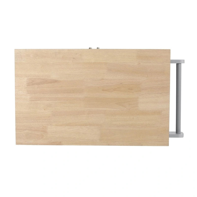 Contemporary Wood Kitchen Cart with Wheels and Storage