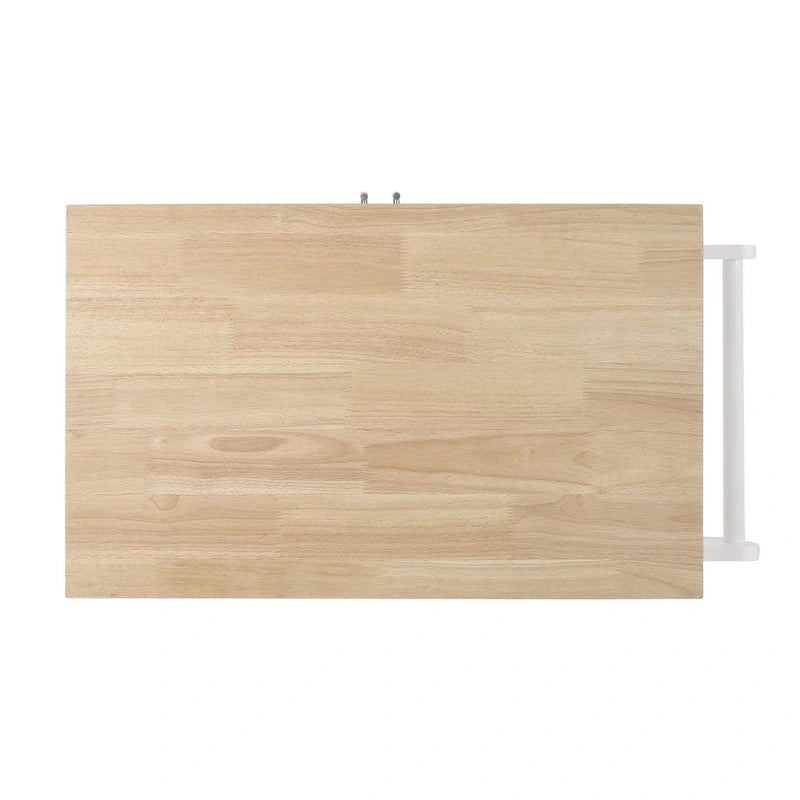 Contemporary Wood Kitchen Cart with Wheels and Storage