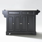 Granite Top Full Size Kitchen Island/Cart - 51.5"W x 18"D x 36"H