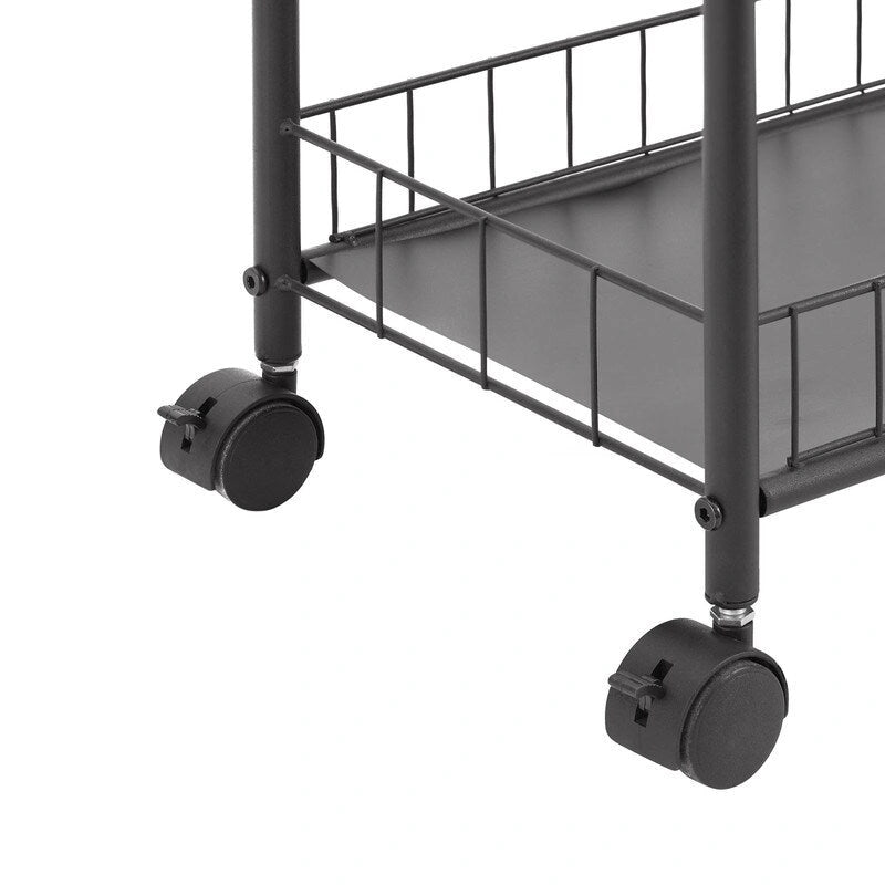 Slim Rolling Storage Cart, Multifunction Storage Trolley, Mobile Shelving Utility Rolling Cart with Lockable Wheels