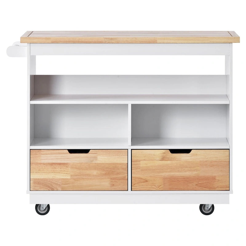 Two-Sided Kitchen Island Cart on Wheels