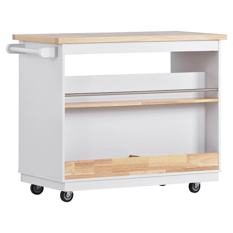 Two-Sided Kitchen Island Cart on Wheels