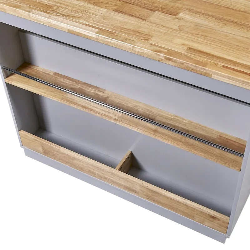 Two-Sided Kitchen Island Cart on Wheels