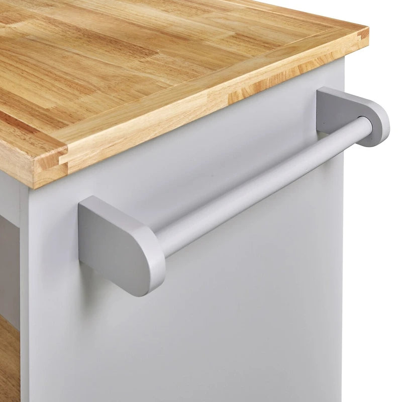 Two-Sided Kitchen Island Cart on Wheels