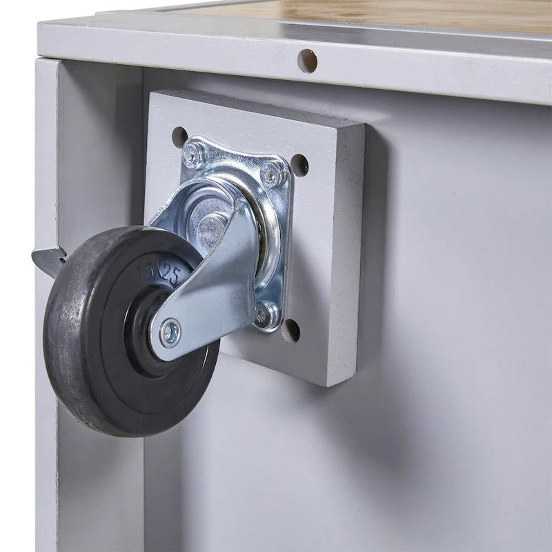 Two-Sided Kitchen Island Cart on Wheels