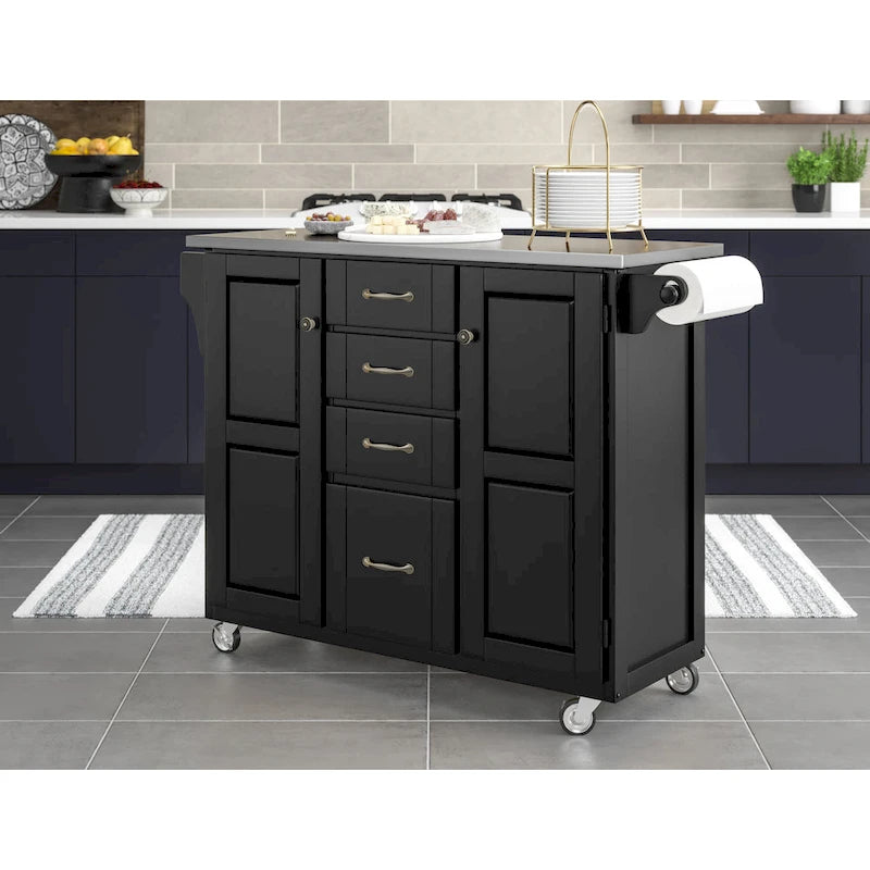 Black Kitchen Cart