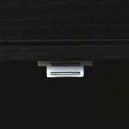 Kitchen Island Drop Leaf Double Tilt-Out Trash Cabinet with Power Outlet & Wheels