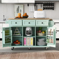 Kitchen Cart with Drop-Leaf Countertop